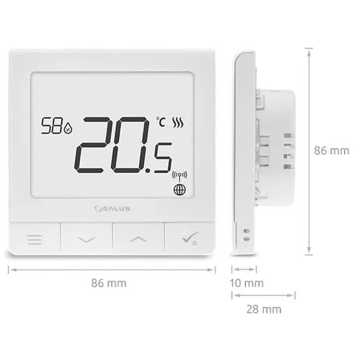 Проводной комнатный терморегулятор ZigBee 230В Salus QANTUM белый SQ610