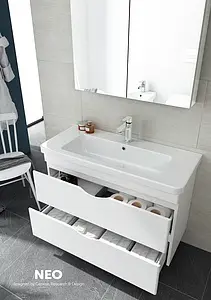 Тумба-умывальник подвесная ISVEA Neo 100 белый 21NGS311100E Тумба-умывальник подвесная ISVEA Neo 100 белый 21NGS311100E, 3