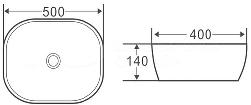 Раковина BelBagno 50 белый BB1302