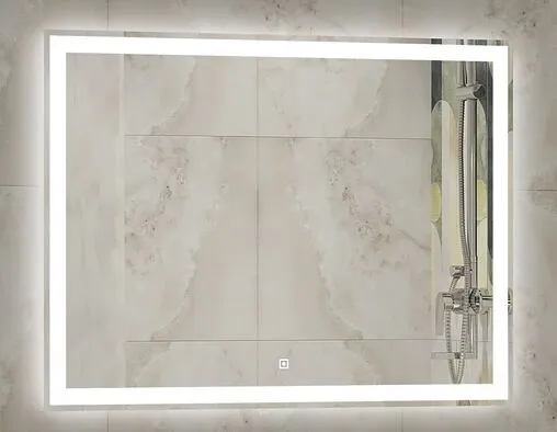 Зеркало с подсветкой Continent Mercury Led 90x70 белый ЗЛП569