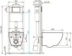 Комплект 6 в 1 Cersanit Brasko Smart Co Dpl Eo Slim/Vector/Twins 68302 с кнопкой хром глянцевый Комплект 6 в 1 Cersanit Brasko Smart Co Dpl Eo Slim/Vector/Twins 68302 с кнопкой хром глянцевый, 2