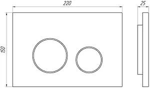 Клавиша смыва для унитаза Ани Пласт WP1310 хром глянцевый Клавиша смыва для унитаза Ани Пласт WP1310 хром глянцевый, 2