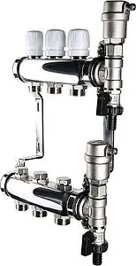 Группа коллекторная без расходомеров 3 отвода 1&quot;в/в x ¾&quot;ек Valtec VTc.588.EMNX.0603, 1