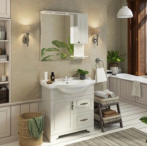 Тумба-умывальник напольная Comforty Севилья 85 слоновая кость