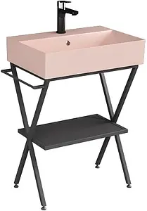 Тумба-умывальник напольная ISVEA Ferro 60 чёрный 29FES004062I Тумба-умывальник напольная ISVEA Ferro 60 чёрный 29FES004062I, 1