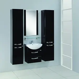 Тумба-умывальник подвесная Aquaton Ария 50 M чёрный 1A1400K0AA950, 3