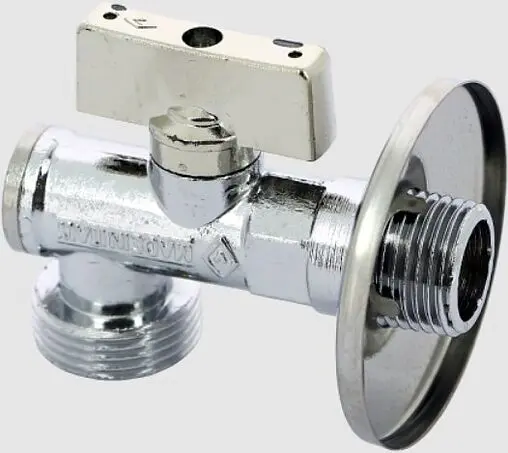 Кран шаровый угловой для бытовой техники ½"н x ¾"н Bugatti Miami 07900001