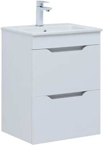 Тумба-умывальник Aquanet Практика 50 белый матовый 00330455+44050