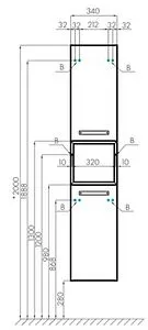 Шкаф-пенал подвесной Aquaton Лофт Фабрик 34 дуб эврика 1A242803LTDU0+1A242803LTDU0 Шкаф-пенал подвесной Aquaton Лофт Фабрик 34 дуб эврика 1A242803LTDU0+1A242803LTDU0, 2