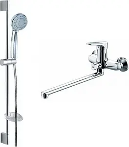 Комплект для ванны 2 в 1 Bravat Eco хром F00414C Комплект для ванны 2 в 1 Bravat Eco хром F00414C, 1