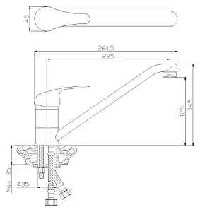 Смеситель для кухни Rossinka хром Y35-21 Смеситель для кухни Rossinka хром Y35-21, 2