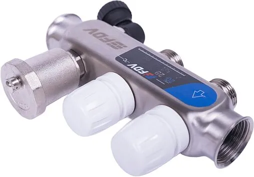 Группа коллекторная с расходомерами 2 отвода 1&quot;в/в x ¾&quot;ек FDV S1103C-2/2