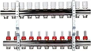 Группа коллекторная с расходомерами 11 отводов 1&quot;в/в x ¾&quot;ек Luxor CD 473M/11 15652711MN, 3