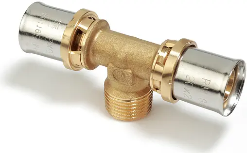 Тройник пресс переходной 26мм x ¾"н x 26мм Giacomini RM153Y049