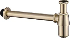 Сифон бутылочный для раковины Abber BEQUEM золото матовое AF0032G Сифон бутылочный для раковины Abber BEQUEM золото матовое AF0032G, 1