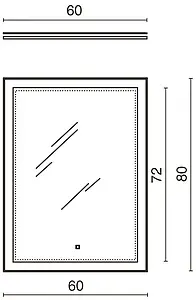 Зеркало с подсветкой Kerama Marazzi Buongiorno 60 белый MI.60 Зеркало с подсветкой Kerama Marazzi Buongiorno 60 белый MI.60, 2