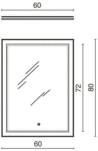 Зеркало с подсветкой Kerama Marazzi Buongiorno 60 белый MI.60