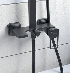 Душевая система со смесителем для ванны IDDIS Bild чёрный матовый BILBL1Fi06, 4