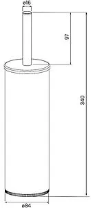 Ёршик для унитаза IDDIS Optima Home хром BRU01CCi47, 2