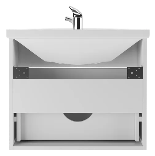 Тумба под умывальник подвесная Айсберг Амур 60 белый DA3007T
