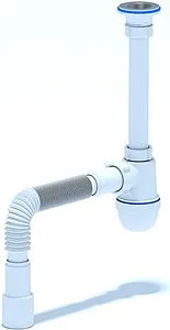 Сифон бутылочный для раковины Ани Пласт белый C1015 Сифон бутылочный для раковины Ани Пласт белый C1015, 1