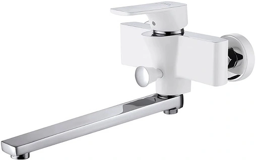 Смеситель для ванны с длинным изливом D&amp;K Berlin Steinbeis белый/хром DA1433316