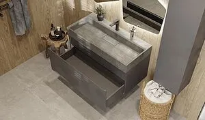 Тумба под умывальник подвесная Raval Facet 100 антрацит Fac.01.100/P/A/RL, 3