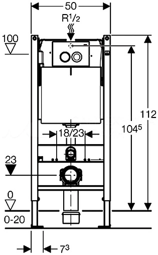 Комплект 5 в 1 Geberit Kolo New Eco 458.122.NE.1 с кнопкой Delta21 белый глянцевый Комплект 5 в 1 Geberit Kolo New Eco 458.122.NE.1 с кнопкой Delta21 белый глянцевый