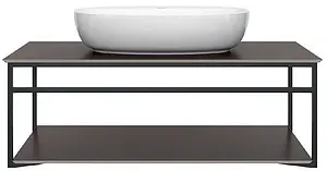 Консоль с умывальником подвесная Kerama Marazzi Plaza Next 120 чёрный матовый PL.N.120.02\BLK.M+ Консоль с умывальником подвесная Kerama Marazzi Plaza Next 120 чёрный матовый PL.N.120.02\BLK.M+, 1