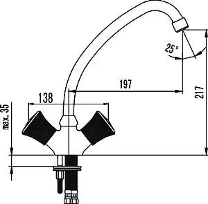 Смеситель для кухни SMARTsant Блик хром SM090001AA, 2