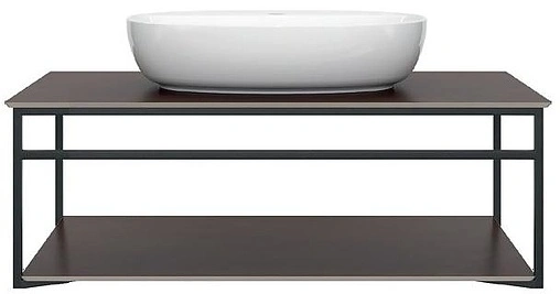 Консоль с умывальником подвесная Kerama Marazzi Plaza Next 120 чёрный матовый PL.N.120.02\BLK.M+