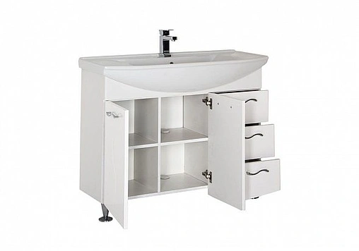 Тумба под умывальник напольная Aquanet Моника 105 белый 00186772