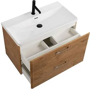 Тумба-умывальник подвесная BelBagno DUE 80 Rovere Nature DUE-800-2C-SO-RN-P+BB-8076-3-80, 4