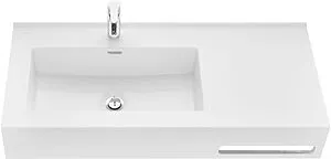 Раковина Aquaton Квадро Про 100 L с полотенцедержателем белый 1A733331QA01L, 1