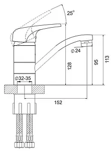 Смеситель для кухни Gross Aqua Optima хром 3509511C-G0145, 2