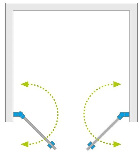 Дверь в нишу 1050мм прозрачное стекло Radaway NES 8 Black DWD I 105 10077045-54-01L+10077060-54-01R