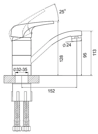 Смеситель для кухни Gross Aqua Optima хром 3509511C-G0145