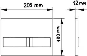 Клавиша смыва для унитаза beWash Neox P04SC 500RZVP0400PK0000001 хром глянцевый Клавиша смыва для унитаза beWash Neox P04SC 500RZVP0400PK0000001 хром глянцевый, 2