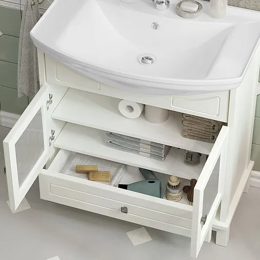 Тумба под умывальник напольный Opadiris Омега 75 слоновая кость 00-00002951