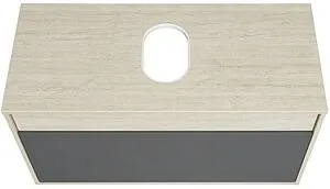 Тумба-умывальник подвесная Aquaton Лофт Урбан 100 графит/орегон 1A2477K5LQX60, 5