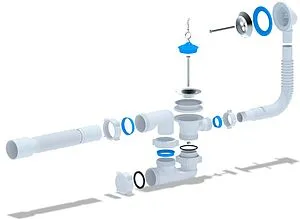 Слив-перелив для ванны Ани Пласт хром E255, 3