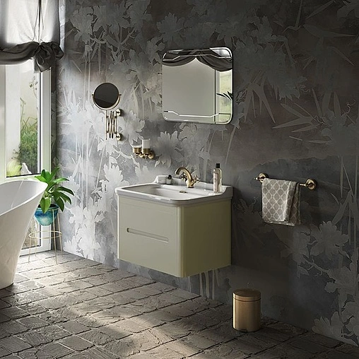 Раковина Kerasan Waldorf 80 белый 4141K1bi/cr*3 Раковина Kerasan Waldorf 80 белый 4141K1bi/cr*3