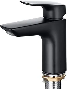 Смеситель для раковины с гигиеническим душем Aquatek Вега чёрный матовый AQ1012MB, 3