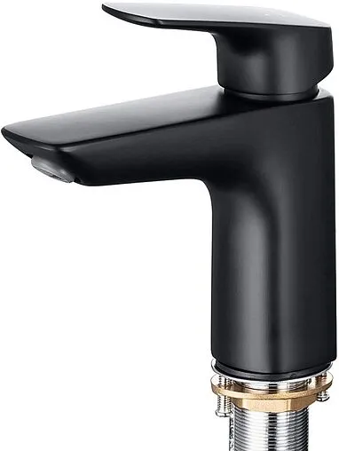 Смеситель для раковины с гигиеническим душем Aquatek Вега чёрный матовый AQ1012MB