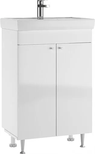 Тумба-умывальник напольная Айсберг Промо 60 белый DP2612T+4607152363500