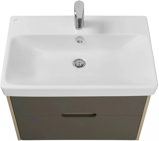 Тумба под умывальник подвесная Aquaton Оливия 70 грей/дуб ойстер 1A254301OLUG0