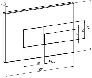 Клавиша смыва для унитаза Toni Arti Tocco TA-0063 матовое золото Клавиша смыва для унитаза Toni Arti Tocco TA-0063 матовое золото, 2