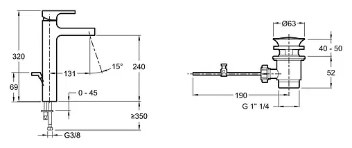Смеситель для раковины Jacob Delafon Strayt хром E37329-CP