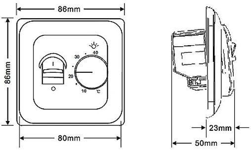Проводной комнатный терморегулятор НО/НЗ 230В Valtec белый VT.AC602.0.0