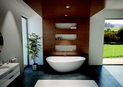 Ванна отдельностоящая из искусственного камня Riho Granada 170x80 R белый B121001105